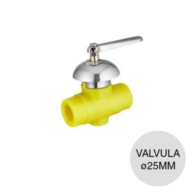 Valvula cierre tipo cono acero polietileno gas union thermofusion ø25mm