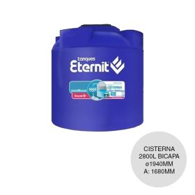 Cisterna 2800L uso bajo tierra bicapa ø1940mm x 1680mm