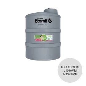 Tanque torre 6000L uso propiedad horizontal alta resistencia ø1940mm x 2430mm