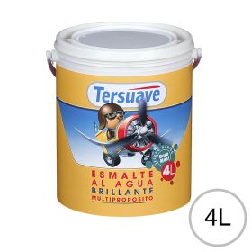 Esmalte al Agua Multiproposito Secado Rapido Tersuave Blanco Brillante 4L