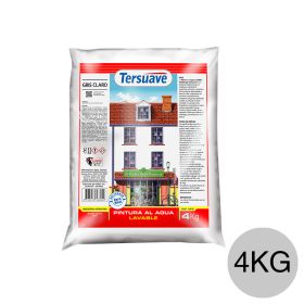 Pintura en polvo a la cal antihongo lavable exterior interior gris claro mate bolsa x 4kg