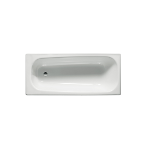 Bañera rectangular acero Sacha 205l con antideslizante blanco brillante 400mm x 700mm x 1500mm