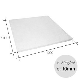 Placa aislante termico Isoplancha EPS densidad 30kg/m³ 10mm x 1000mm x 1000mm