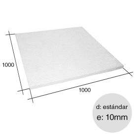 Placa aislante termico Isoplancha EPS densidad estandar 10kg/m³ 10mm x 1000mm x 1000mm