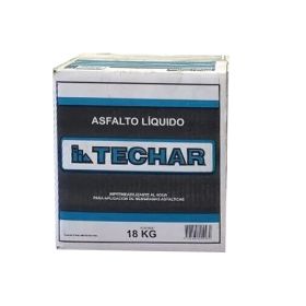 Emulsion asfaltica impermeabilizante Techar base acuosa aplicacion frio caja x 18kg