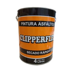 Pintura asfaltica Clipperflex impermeable base solvente secado rapido lata x 4l