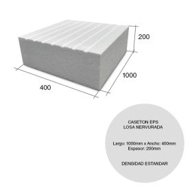 Caseton losa nervurada recuperable-perdido EPS densidad estandar 200mm x 400mm x 1000mm