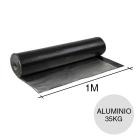 Membrana asfaltica aluminio puro expuesta no transitable N 4 35kg x 4mm x 1m x 10m rollo x 10m²