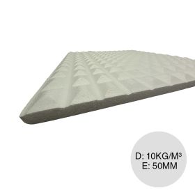 Placa termoacustica EPS texturada densidad estandar 10kg/m³ 50mm x 1m x 1m