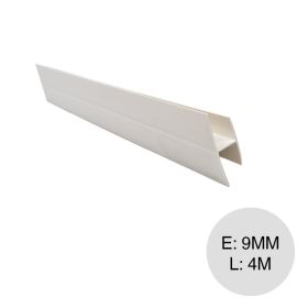 Perfil cielorraso union H PVC blanco 9mm x 4m