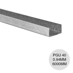 Perfil steel framing PGU 40 galvanizado 0.94mm x 40mm x 6000mm