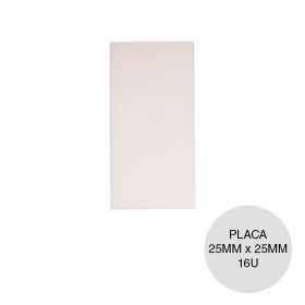 Cinta autoadhesiva doble faz Afix blanco placa 25mm x 25mm blister x 16u