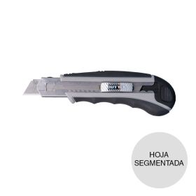 Cutter retractil profesional automatico Serie 800 metalico empuñadura curva hoja segmentada