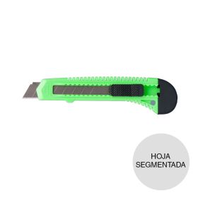 Cutter retractil grande Serie Economy plastico empuñadura recta hoja segmentada
