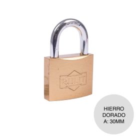 Candado hierro dorado 30mm