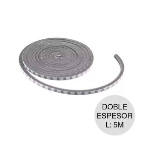 Burlete autoadhesivo doble espesor espuma gris 10mm x 10mm x 5m