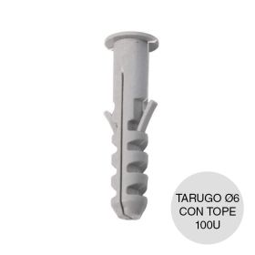 Taco tarugo nylon comun con tope ø6mm pack x 100u