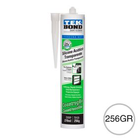Sellador silicona acetica construccion transparente cartucho x 270ml/256gr