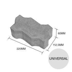Adoquin universal pavimentos articulados hormigon gris 60mm x 112.5mm x 220mm