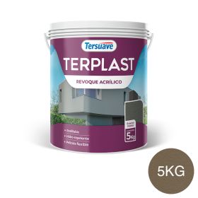 Terplast Revoque Acrílico Rodillable Marrón Serrano 5kg