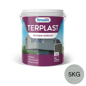 Terplast Revoque Acrílico Rodillable Gris Bruma 5kg