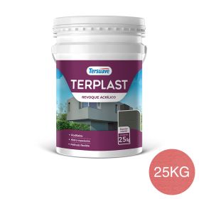 Terplast Revoque Acrílico Rodillable Rojo Fresa 25kg