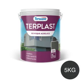 Terplast Revoque Acrílico Rodillable Gris Roca 5kg