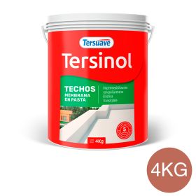 Membrana en Pasta Poliuretanica Tersinol Techos Rojo Teja 4Kg