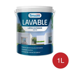 Pintura Latex Exterior Lavable Tersuave Bermellon Mate 1L