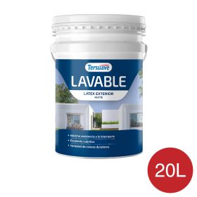 Pintura Latex Exterior Lavable Tersuave Bermellon Mate 20L