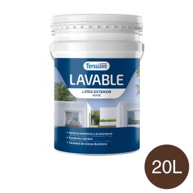 Pintura Latex Exterior Lavable Tersuave Marron Chocolate Mate 20L