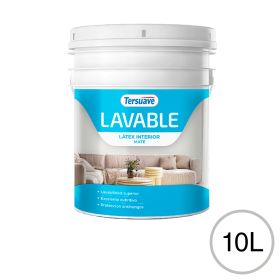Pintura Latex interior Lavable Tersuave Blanco Eggshell 10L