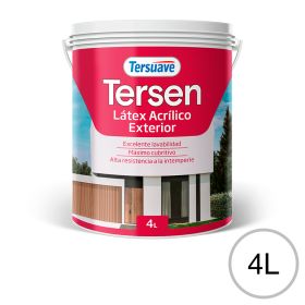 Pintura Latex Acrilico Exterior Mate Tersen Blanco x 4 lts