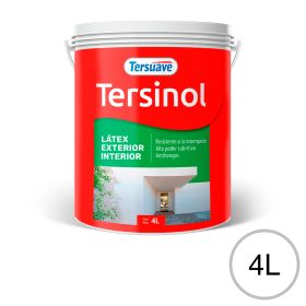 Pintura Latex Exterior Interior Antihongo Tersinol Blanco 4L