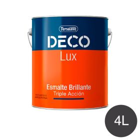 Deco Lux Esmalte Sintetico Brillante Gris Oscuro 4l