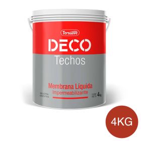 Deco Techos Membrana Liquida Mate Rojo Teja x 4 Kg