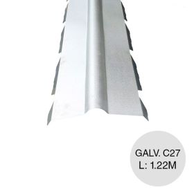 Cumbrera trapezoidal T101 galvanizada C27 x 1.22m