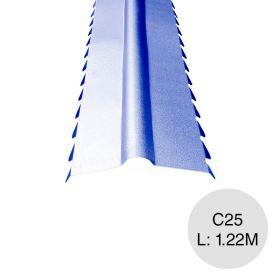 Cumbrera acanalada C25 azul x 1.22m