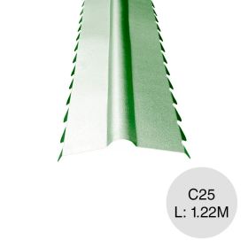 Cumbrera acanalada C25 verde x 1.22m