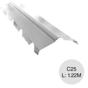 Cumbrera trapezoidal T101 C25 blanco x 1.22m