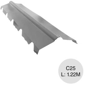 Cumbrera trapezoidal T101 C25 gris x 1.22m