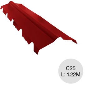 Cumbrera trapezoidal T101 C25 rojo x 1.22m