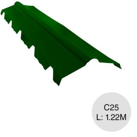 Cumbrera trapezoidal T101 C25 verde x 1.22m