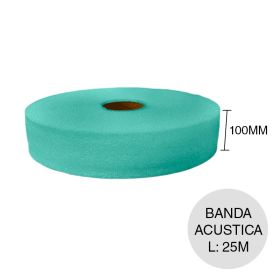 Banda acustica adhesiva poliestireno rollo x 3mm x 100mm x 25m