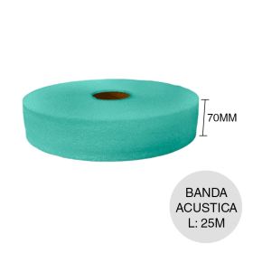Banda acustica adhesiva poliestireno rollo x 3mm x 70mm x 25m