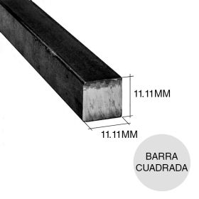 Barra cuadrada herreria acero laminado en caliente 7/16" x 7/16" - 11.11mm x 11.11mm x 6m