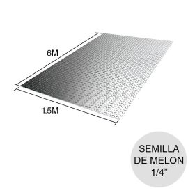 Chapa estampada semilla de melon 1/4" 1.5m x 6m x 6.35mm