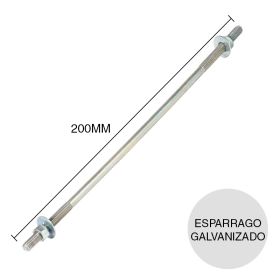 Esparrago galvanizado doble rosca acero 200mm