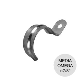 Grampa media abrazadera omega p/caños ø 7/8"
