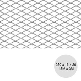 Metal desplegado pesado 250 x 16 x 20 x 4kg/m² hoja 1.50m x 3m